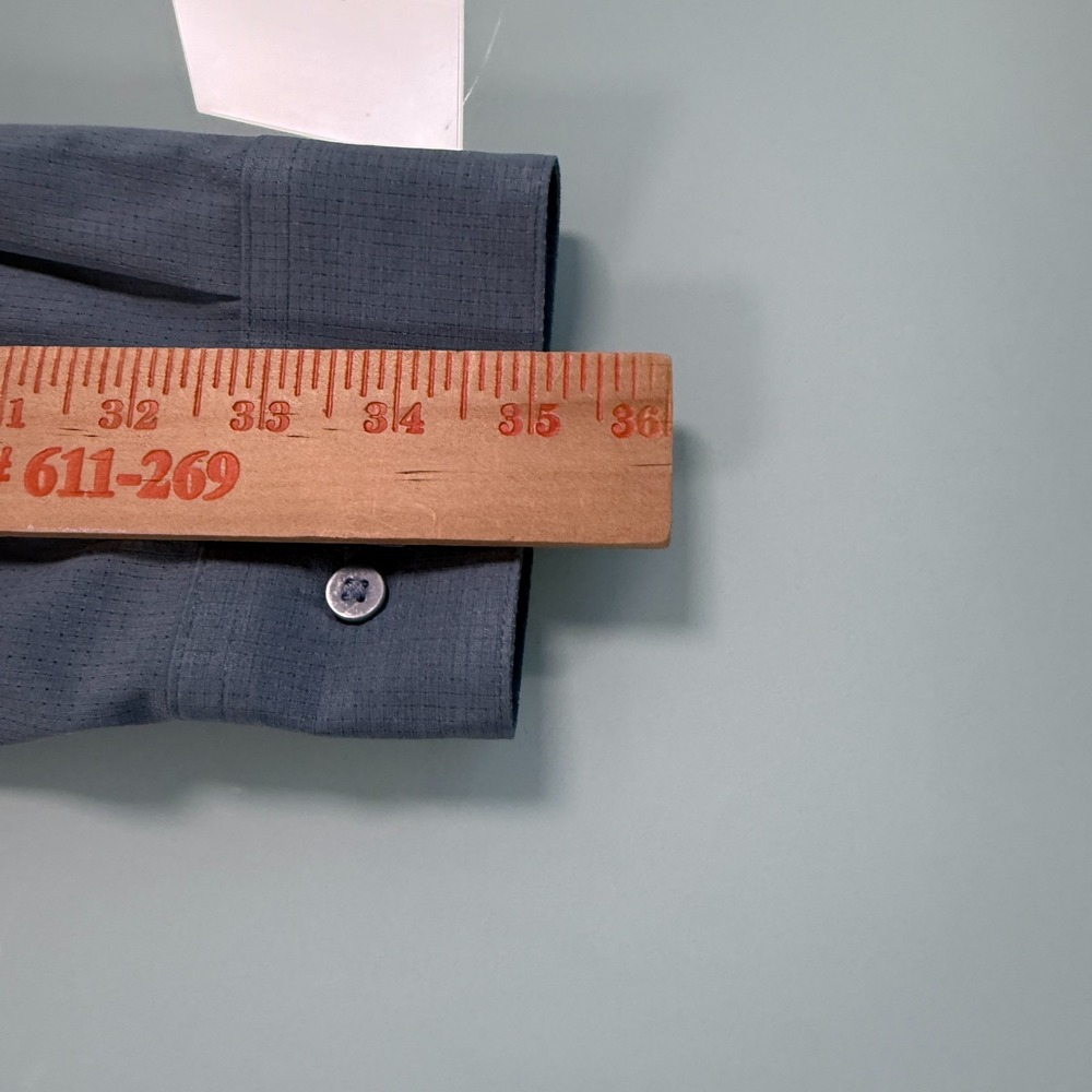FLX Urban Commuter Performance Long Sleeve Tech Shirt Mens Slate Blue - XXL Slim - Picture 11 of 11